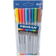 Pensan Triball 8 Renk 1.0 mm Tükenmez Kalem Seti