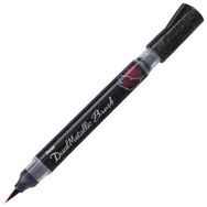 Pentel Sıvı Metalik Siyah Kırmızı Mürekkepli Pompalı Fırça Uçlu Kalem