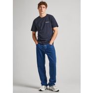 Pepe Jeans Bisiklet Yaka Baskılı Lacivert Erkek T-Shirt PM509367 594 SINGLE CLIFORD