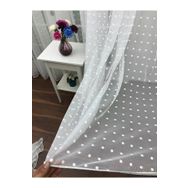 Perde Alemi Puantiyeli Spor Desenli Sık Pile 1-3 300x250 cm Tül Perde