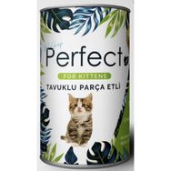 Perfect 400 gr Kitten Chicken Tavuk Eti Parçacıklı Yavru Kedi Konservesi