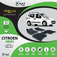 Perflex X-Mat Nemo 2008+2017 Siyah 3D Havuzlu Paspas