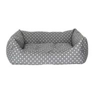 Pet Comfort 40x50 cm XS Uniform Gri Puantiyeli Kedi ve Köpek Yatağı