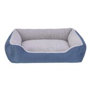 Pet Comfort Bravo Duo Medium 75x60 cm Mavi Gri Peluş Köpek Yatağı