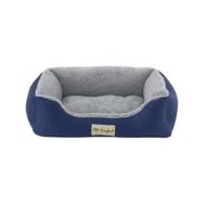 Pet Comfort Bravo Duo Mirinda Gri Mavi 55x45 cm Small Peluş Kedi ve Köpek Yatağı