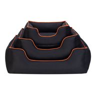Pet Comfort Siyah Turuncu Biye Medium 80x65 cm Alpha Köpek Yatağı