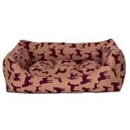 Pet Comfort Uniform Bej-Bordo M 60x70 cm Köpek Yatağı