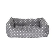 Pet Comfort Uniform Puantiyeli Gri Xsmall 40x50 cm Kedi ve Köpek Yatağı