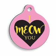 Pet Tag Art Aşk Serisi Seni Seviyomiyav Yuvarlak Small 2.5 cm Kedi Künyesi
