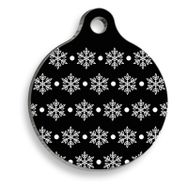 Pet Tag Art Christmas Serisi Christmas Snow Yuvarlak Köpek Künyesi