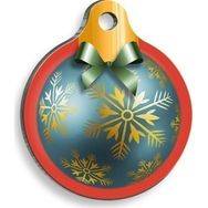 Pet Tag Art Christmas Serisi Garnish Yuvarlak Kedi ve Köpek Künyesi