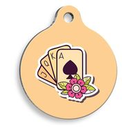 Pet Tag Art Desteli Yuvarlak Köpek Künyesi