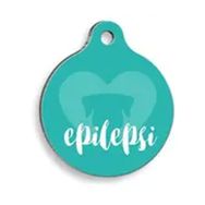 Pet Tag Art Epilepsi Mavi Yuvarlak Köpek Künyesi