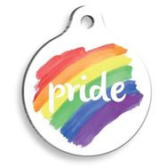 Pet Tag Art Gökkuşağı Pride 2 Yuvarlak Small 2.5 cm Kedi Ve Köpek Künyesi