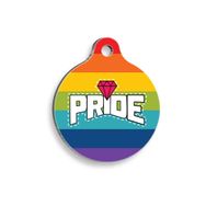 Pet Tag Art Gökkuşaklı Pride Yuvarlak Köpek Künyesi