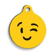 Pet Tag Art Göz Kırpan Yuvarlak Köpek Künyesi