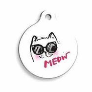 Pet Tag Art Havalı Kedi Yuvarlak Small 2.5 cm Kedi Künyesi
