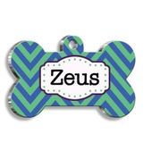 Pet Tag Art İri Zikzak Kemik Şekilli Köpek Künyesi