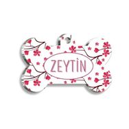 Pet Tag Art Kiraz Ağacı Kemik Şekilli Köpek Künyesi