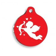 Pet Tag Art Kırmızı Eros Yuvarlak Köpek Künyesi
