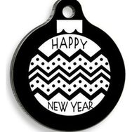 Pet Tag Art Large: 3,8 cm Christmas Serisi Garnish Yuvarlak Kedi Ve Köpek Künyesi