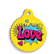 Pet Tag Art Love Yuvarlak Large 3.8 cm Kedi Ve Köpek Künyesi