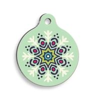 Pet Tag Art Mandala Yuvarlak Small 2.5 cm Kedi Ve Köpek Künyesi