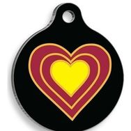 Pet Tag Art Medium 3 cm Aşk Yankılansın Yuvarlak Kedi Ve Köpek Künyesi