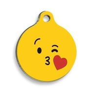 Pet Tag Art Öpücük Gönderen Yuvarlak Large 3.8 cm Kedi Ve Köpek Künyesi