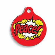 Pet Tag Art Peace Yuvarlak 2,5 cm Kedi Künyesi