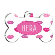 Pet Tag Art Pembe Dudaklı Kemik Şekilli Köpek Künyesi