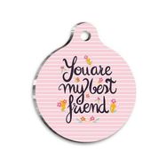 Pet Tag Art Qr Smart ID Pembe Best Friend Kedi Köpek Künyesi