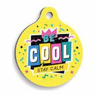 Pet Tag Art Rahat Ol Yuvarlak 2,5 cm Kedi Künyesi