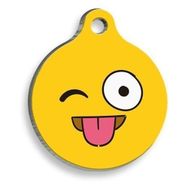 Pet Tag Art Şakacı Yuvarlak Kedi ve Köpek Künyesi