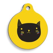 Pet Tag Art Sarı Yuvarlak Köpek Künyesi