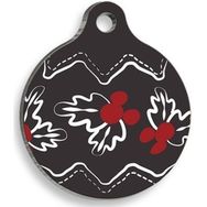 Pet Tag Art Small 2,5 cm Christmas Serisi Globe Yuvarlak Kedi Ve Köpek Künyesi