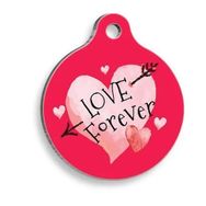 Pet Tag Art Sonsuz Aşk Yuvarlak Large 3.8 cm Kedi Ve Köpek Künyesi