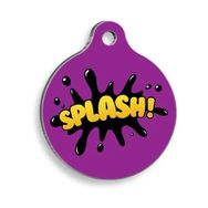 Pet Tag Art Splash Yuvarlak Köpek Künyesi