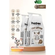Petfor 2x20 lt Kahverengi Aktif Karbonlu Yeni Nesil Organik Kedi Kumu