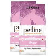 Petline Junior Kitten Düşük Tahıllı Tavuklu Omega 3&6 Katkısı 2x1.5 kg Yavru Kuru Kedi Maması