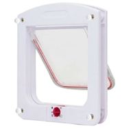 Petmito 4 Yön Kilit Mekanizmalı 22x20x3 cm Beyaz Kedi Kapısı