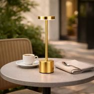 Petrix 31 cm Gold Dekoratif Şarjlı Dokunmatik Masa Lambası