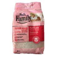 Pets Family Hızlı Topaklanan Doğal Bentonit Parfümsüz Ince Taneli Premium Kedi Kumu 5 L