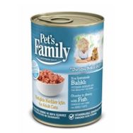 Pets Family Konserve Kedi Maması 400 gr x 12 Kutu (Balıklı - Yetişkin)