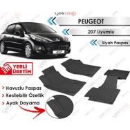 Peugeot 207 Siyah Havuzlu Paspas