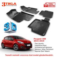 Peugeot 208 2015-2019 Seti 3D Havuzlu Paspas