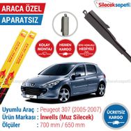 Peugeot 307 2005-2007 Muz Silecek Takımı