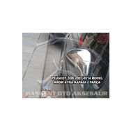 Peugeot 308 2007-2014 Paslanmaz Çelik Krom 2 Parça Ayna Kapağı