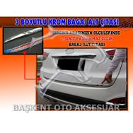 Peugeot 407 Formlu Paslanmaz Çelik Krom Bagaj Alt Çıtası