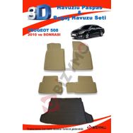 Peugeot 508 2010 ve Sonrası Bej Paspas ve Bagaj Havuzu
